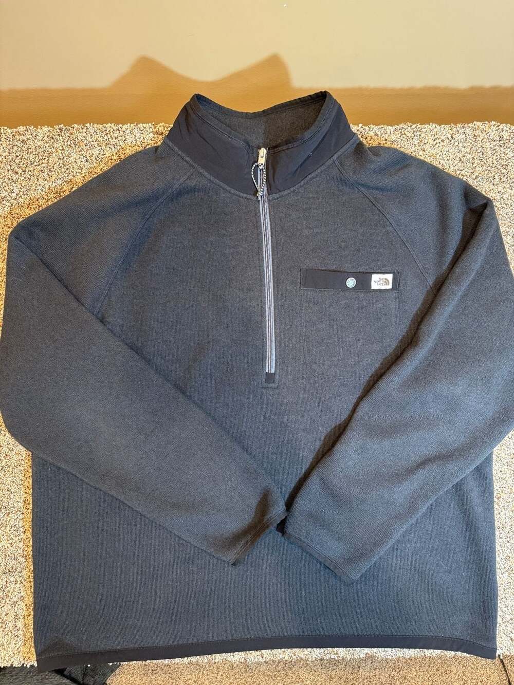 The North Face Men's Black Fleece 1/4 Zip Pullover Sweater XXL